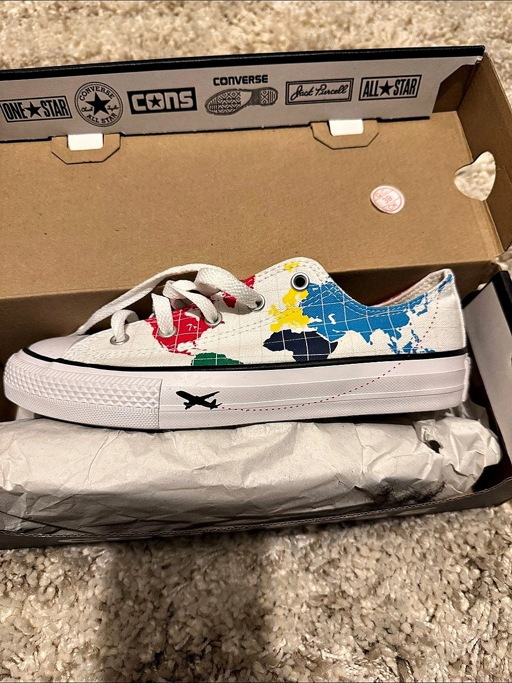 Converse Chuck Taylor All Star Printed Sneakers Girls US 4 New